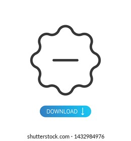 Badge remove modern simple outline vector icon