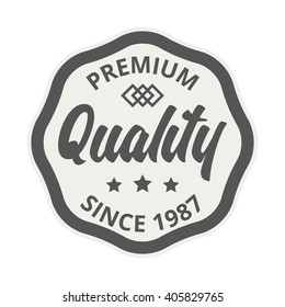 Badge Retro Premium Design Template. Black and White