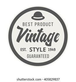 Badge Retro Premium Design Template. Black and White