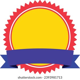 Badge with Ribbon Award Concept