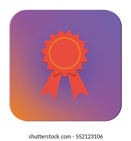 badge ribbon flat icon vector illustration