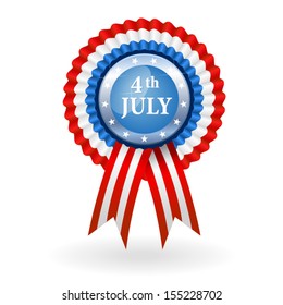 Badge, ribbon for Independence day, 4 July