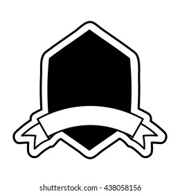 badge with ribbon isolated design 