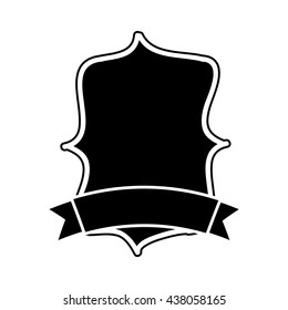 badge with ribbon isolated design 