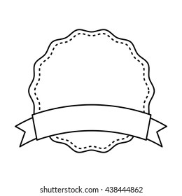 badge with ribbon isolated design 
