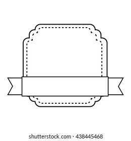 badge with ribbon isolated design 
