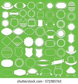 Badge and ribbon set design,clean vector