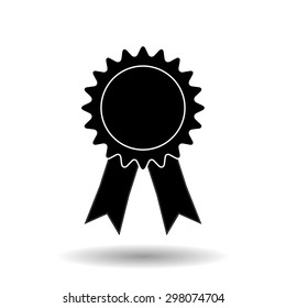 badge with ribbons icon