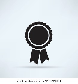 badge with ribbons icon