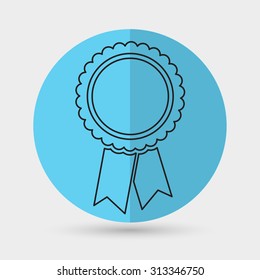 badge with ribbons icon