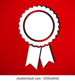 badge with ribbons icon