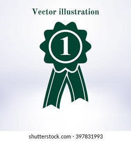  Badge with ribbons icon. 