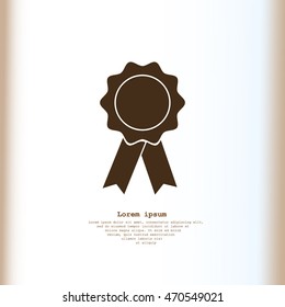 Badge with ribbons icon
