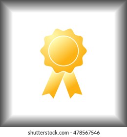 Badge with ribbons icon