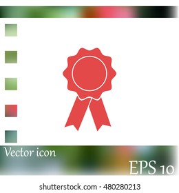 Badge with ribbons icon