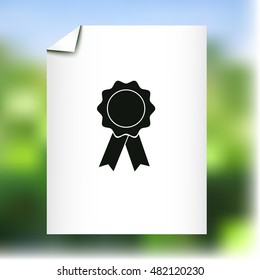 Badge with ribbons icon