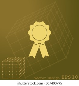 Badge with ribbons icon