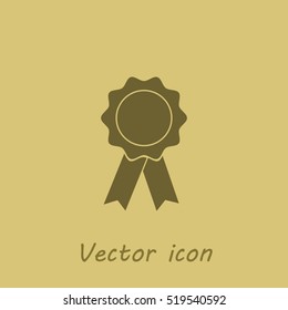 Badge with ribbons icon