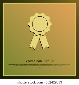 Badge with ribbons icon