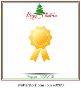 Badge with ribbons icon