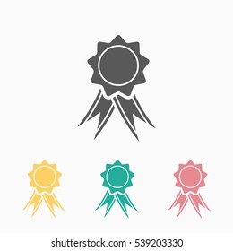 badge with ribbons icon