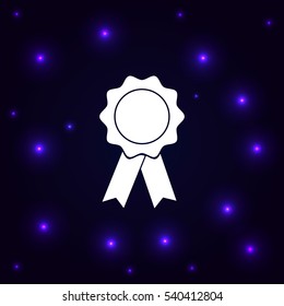 Badge with ribbons icon