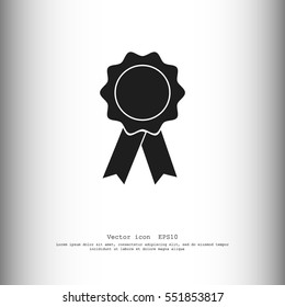 Badge with ribbons icon