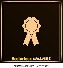 Badge with ribbons icon