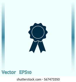 Badge with ribbons icon