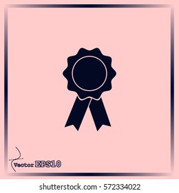 Badge with ribbons icon