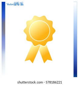 Badge with ribbons icon