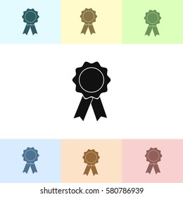 Badge with ribbons icon
