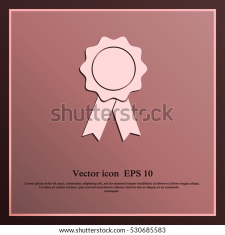 Badge with ribbons icon