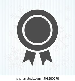 badge with ribbons, icon, vector