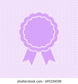badge with ribbons, icon, vector