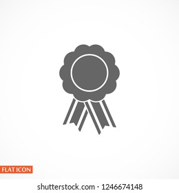  badge with ribbons icon. Vector  Eps 10 