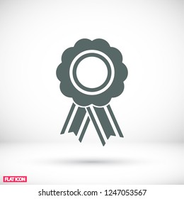  badge with ribbons icon. Vector  Eps 10 