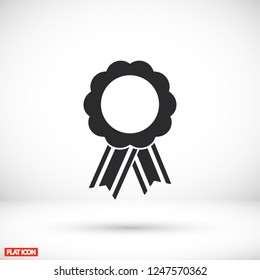  badge with ribbons icon. Vector  Eps 10 