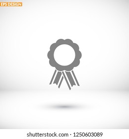  badge with ribbons icon. Vector  Eps 10 