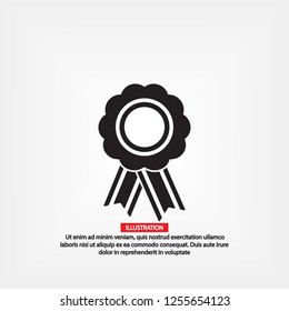  badge with ribbons icon. Vector  Eps 10 