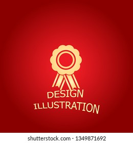  badge with ribbons icon. Vector  Eps 10 