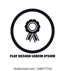  badge with ribbons icon. Vector  Eps 10 . Lorem Ipsum Flat Design 