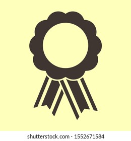 badge with ribbons icon. Vector Eps 10 . Lorem Ipsum Flat Design