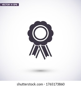  badge with ribbons icon. Vector  Eps 10 . Lorem Ipsum Flat Design 