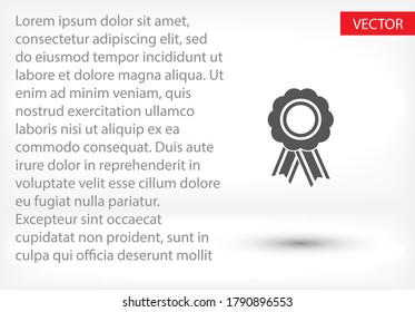  badge with ribbons icon. Vector  Eps 10 . Lorem Ipsum Flat Design 