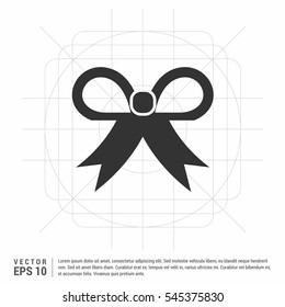 badge with ribbons icon, vector illustration. Flat design style

