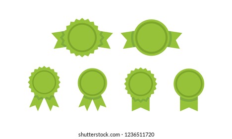 Badge ribbons, vector icon set