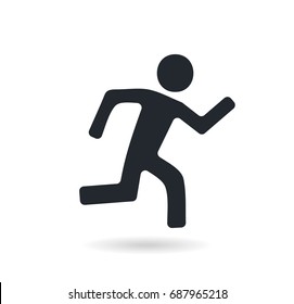 Badge of a running person 
