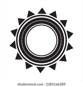 badge seal element contour of circular vector