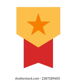 badge seller of online shopping flat icon style